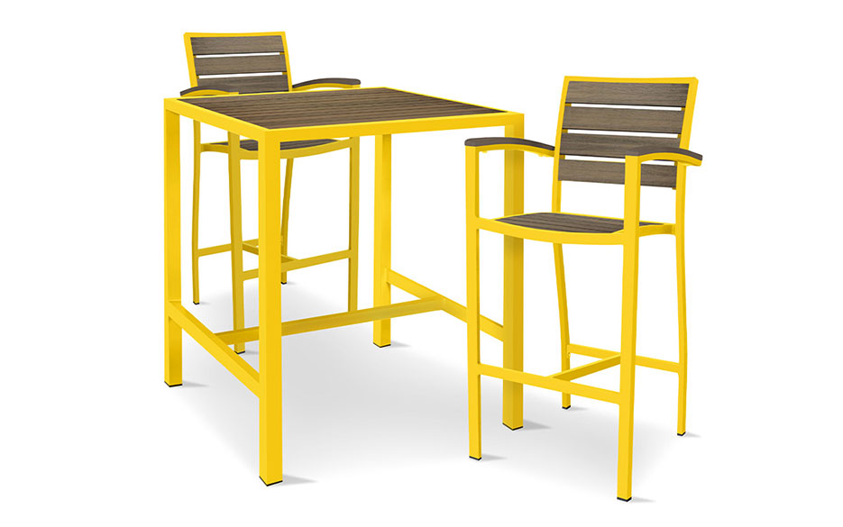 Laguna 3-Piece Bar Table Set