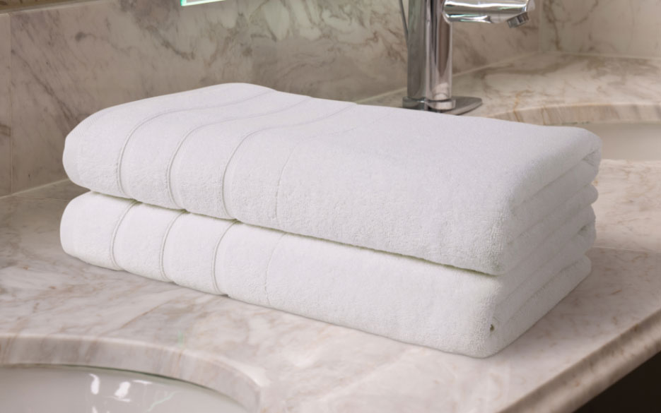 White towels hotsell with gray trim
